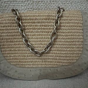 Missoni  handbag leather with raffia insert.